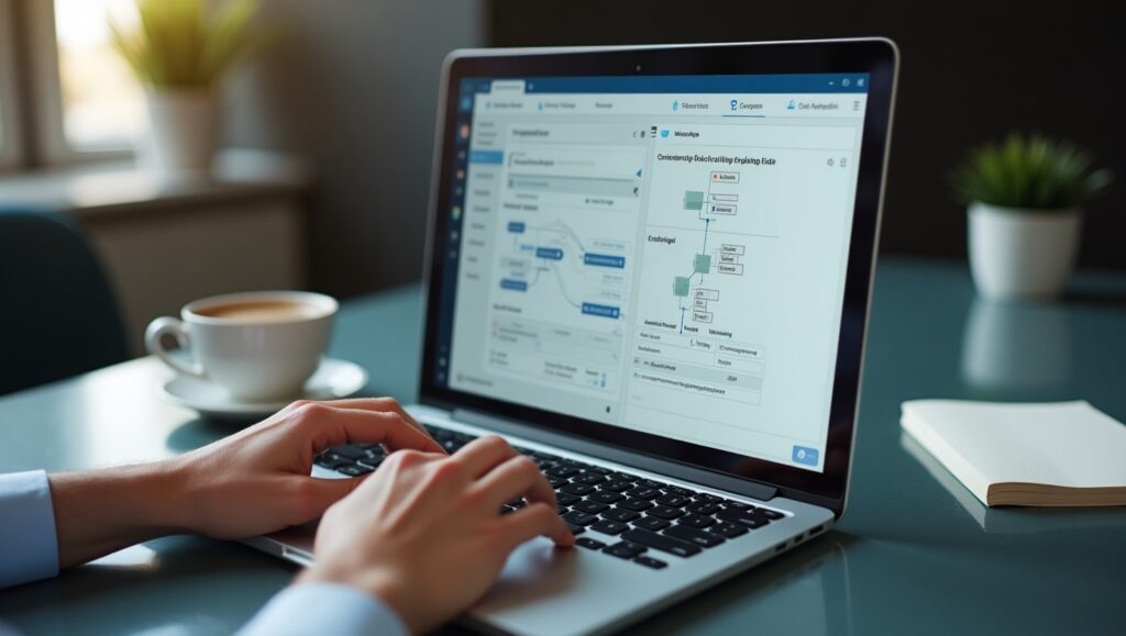 AI workflow automation platform interface showing prompt engineering tools