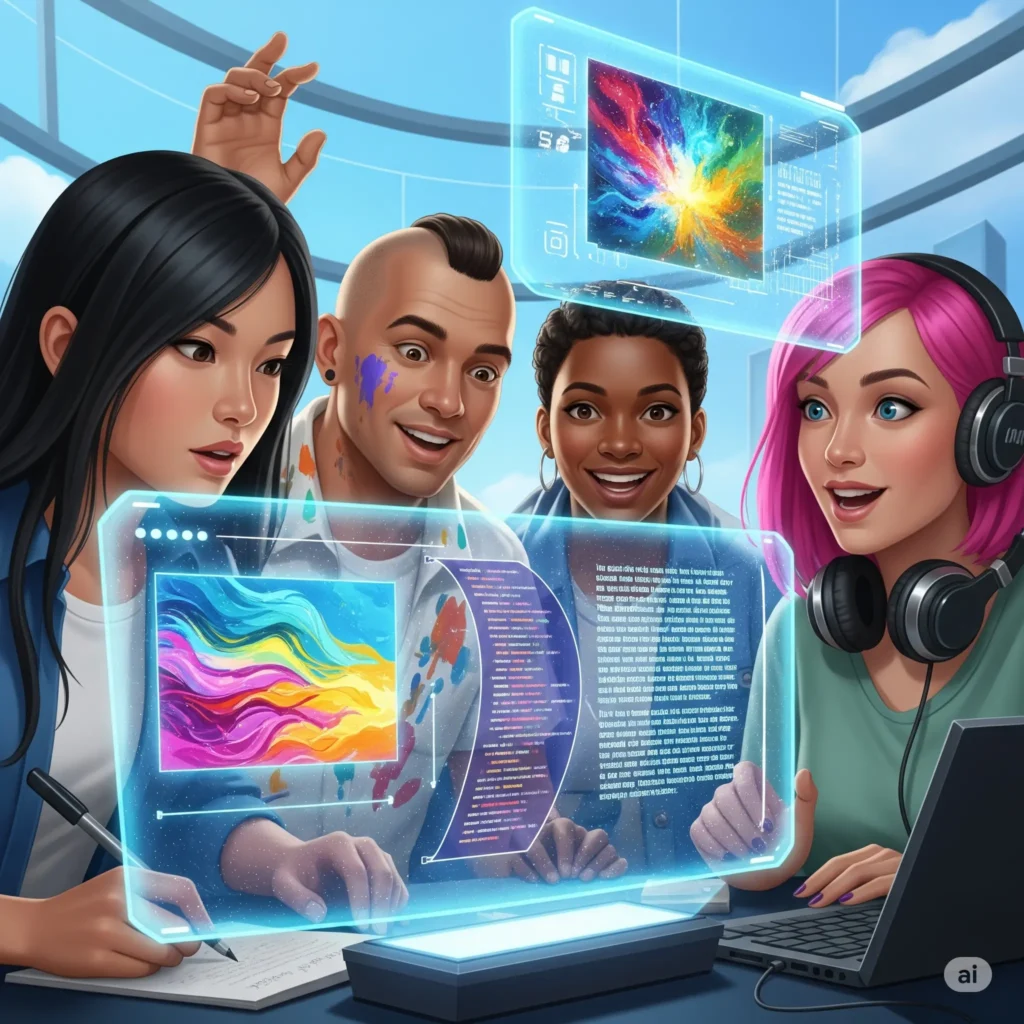 Realistic illustration of an AI prompt being processed by a complex neural network, explaining how AI prompts work internally.