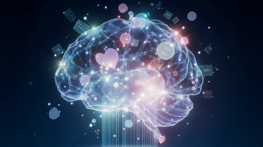 Magnifying glass highlighting an erroneous detail in AI-generated content, showing how to spot AI hallucinations.