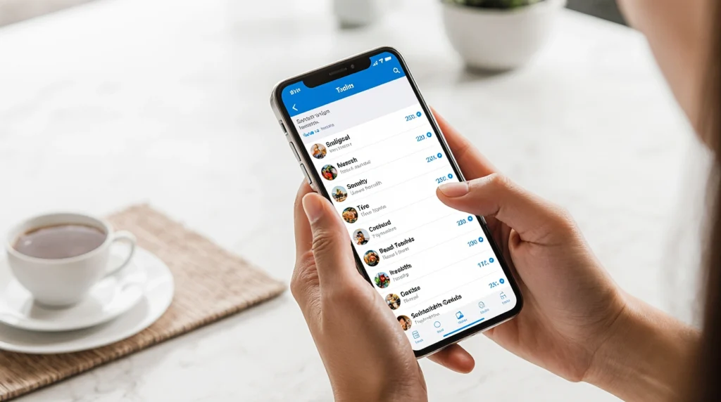 A person writing a detailed prompt to an AI health chatbot for a personalized nutrition plan.