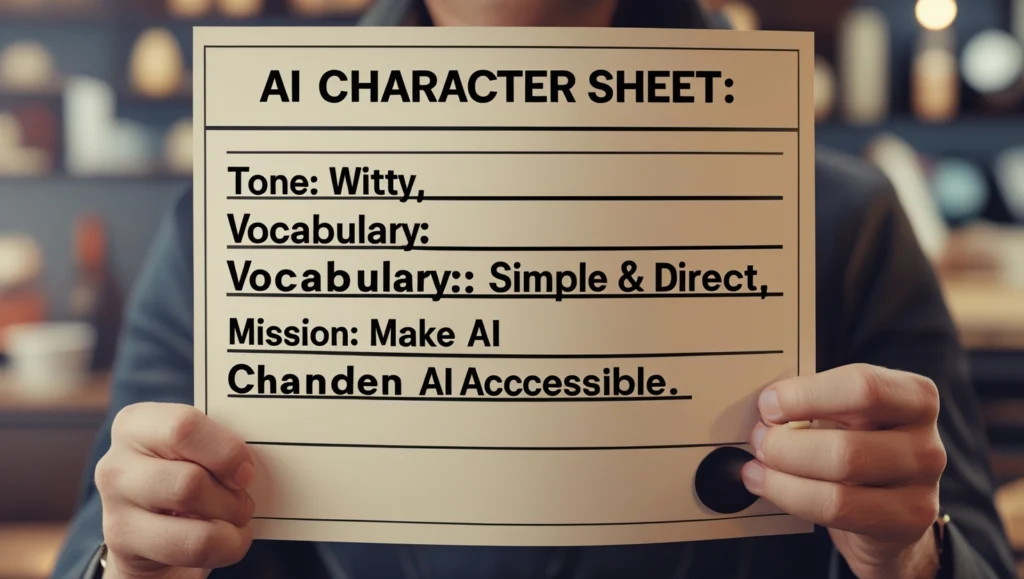 How to maintain brand voice with AI by creating a persona.