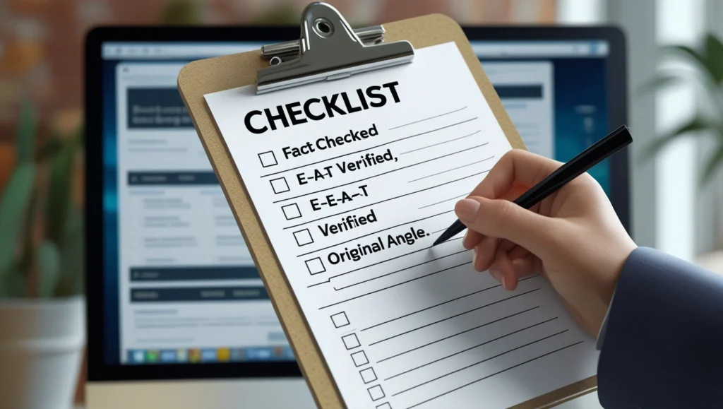 A quality checklist for humanizing AI-generated text.