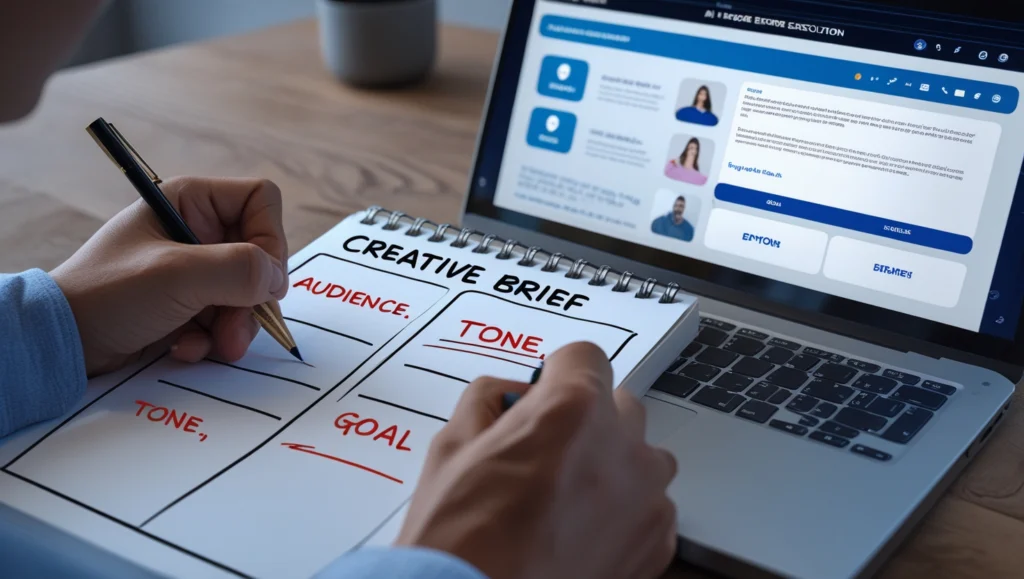 Creating a human-first brief is key for AI content creation without losing quality.