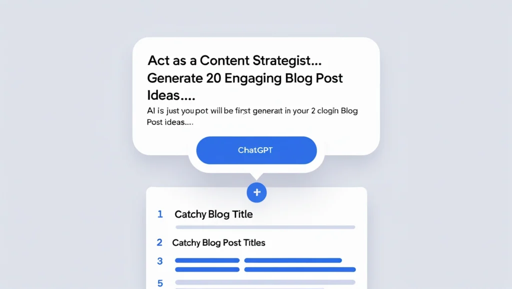 An example of a master prompt used in ChatGPT for content creation to generate blog post ideas.