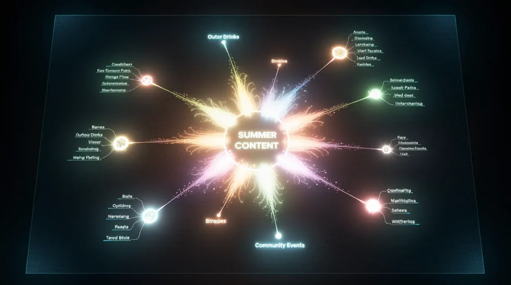 Using AI to brainstorm social media content themes.