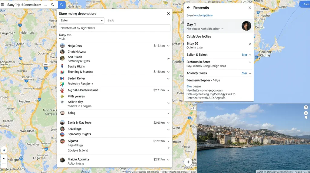 An example of how to create an itinerary with AI using a detailed prompt in a chat interface.